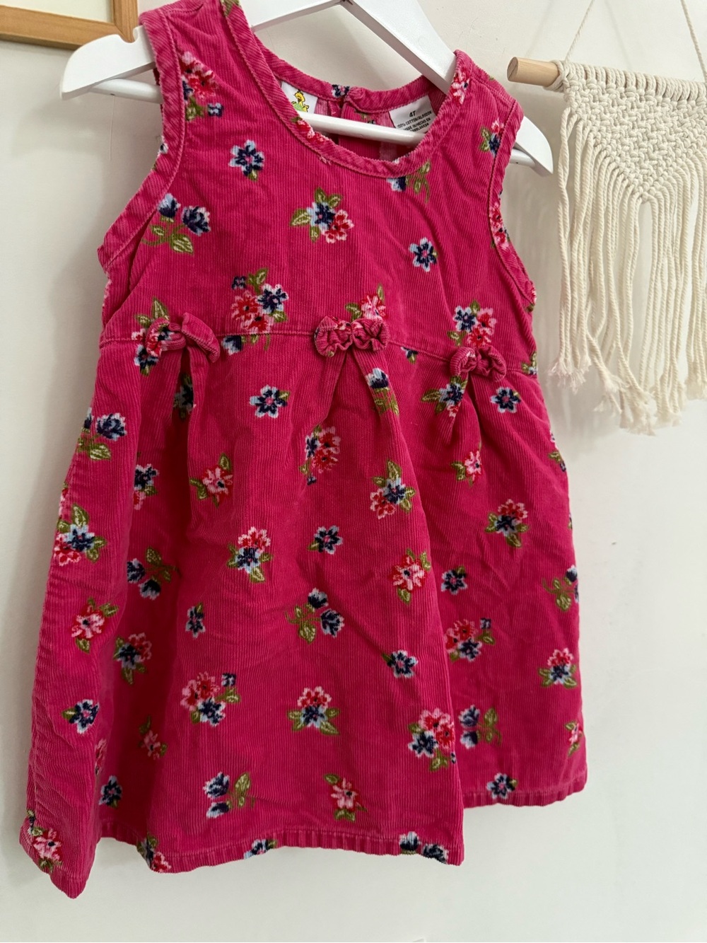 Sesame Street - 4T - corduroy floral dress